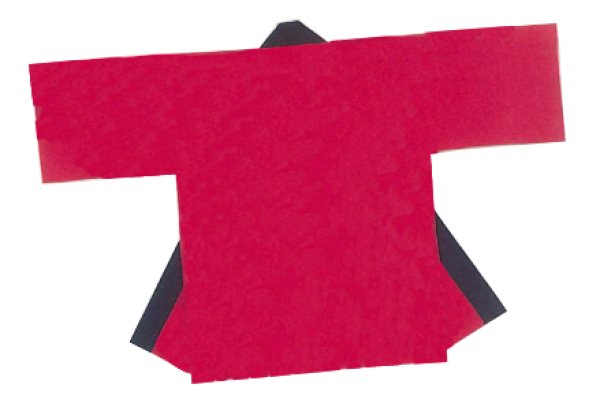 画像1: お祭り無地法被（同色の半纏帯付）　赤 (1)