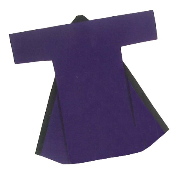 画像1: お祭り無地長法被・半纏帯別売　紫 (青系) (1)