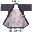 画像2: お祭り長法被（裏柄付）・半纏帯別売　黒系 (2)