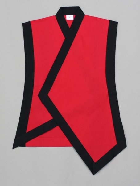 画像1: お祭り袖なし法被：半纏帯別売 　赤・黒 (1)