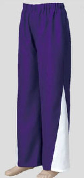 画像1: よさこい スウィングパンツ　紫×白 (1)