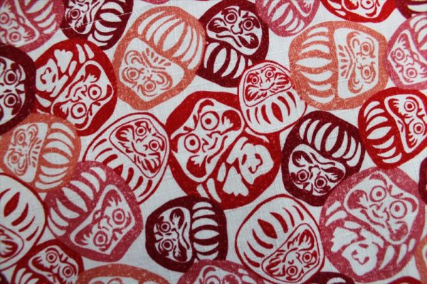 画像6: 鯉口シャツ【福だるま　紅白・ネオン】大人用 男性女性兼用 赤系 白系 黒系 (6)