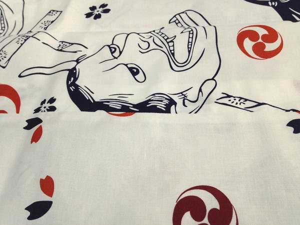 画像4: 鯉口シャツ【般若/白系】 M・L・LL・3L寸 大人用 男性女性兼用 白系 (4)