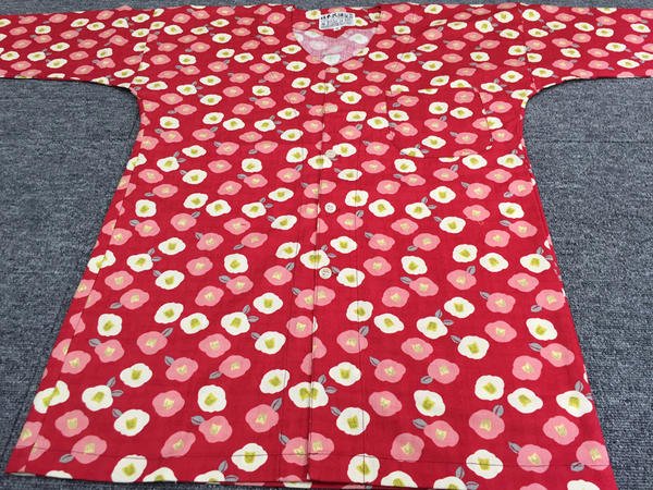 画像4: お取寄せ2〜3営業日 鯉口シャツ【椿/赤】大人用 男性女性兼用 赤系 (4)