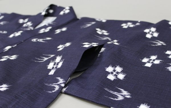 画像3: 田植え用丈短着物　共衿　国産 (3)