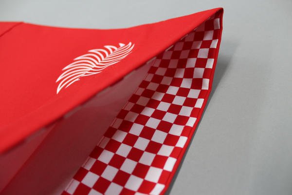 画像4: お祭り法被:半纏帯別売【市松に祭】赤 M・L寸 (4)