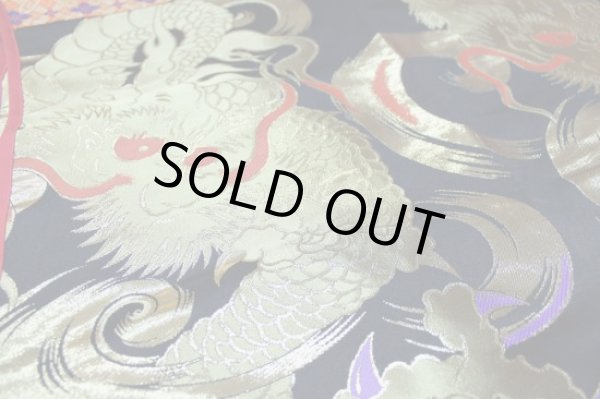 画像3: 単衣金襴陣羽織　黒地に龍 (3)