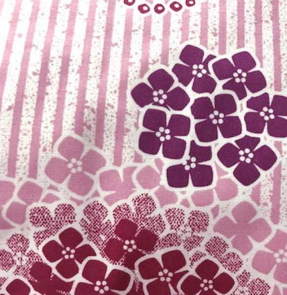 画像2: 【男女兼用】旅館用・業務用仕立て上がり浴衣 S・M・L寸【あじさい・りぼん】 (2)