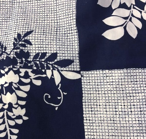 画像2: 【男女兼用】旅館用・業務用仕立て上がり浴衣 S・M・L寸【藤・縞】 (2)