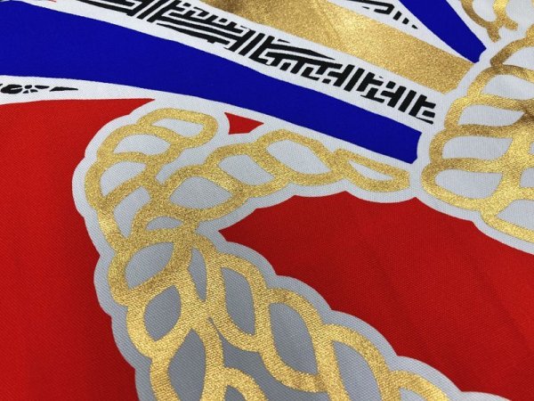 画像7: お祭り法被　人気ナンバー１　【束ね熨斗(のし)】金の箔加工　赤黒・水色紺 (7)