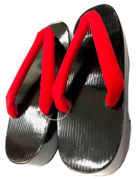 画像3: ゴム底下駄　鼻緒は選べる３色（赤鼻緒・黄鼻緒・緑鼻緒） s6061 s6062 s6063 (3)