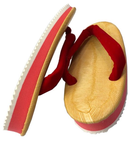 画像4: 【スポンジ底・ビニール表】子ども用草履　【赤鼻緒・青鼻緒・白鼻緒】　鼻緒は３色から、サイズは４サイズからお選びいただけます　s6067 s6068 s6069 (4)