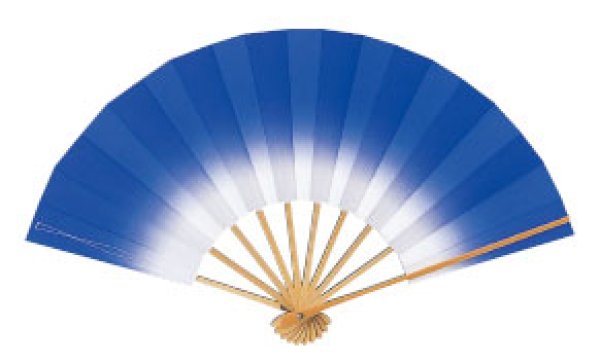 画像2: 舞扇 白竹骨 9寸5分(約28.8cm) あけぼの 扇子箱なし (2)