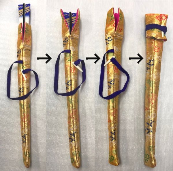 画像4: 金襴 舞扇入れ 9寸5分(約28.8cm)扇子箱なし舞扇子1本入れ用 (4)