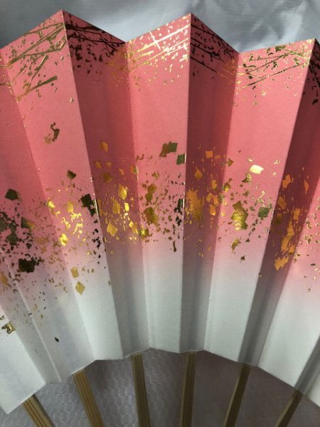 画像3: 舞扇 白竹骨 9寸5分(約28.8cm) 天地小石 扇子箱なし (3)