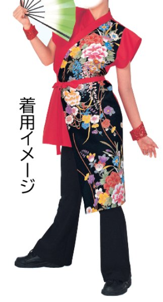 画像2: よさこい ダンスストレッチパンツ(ブーツカットタイプ) 黒 M・L・LL寸 (2)