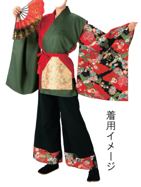 画像2: よさこいコスチューム(レディース)赤・緑系 (2)