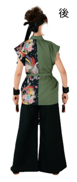 画像2: よさこいコスチューム(レディース)緑系 (2)