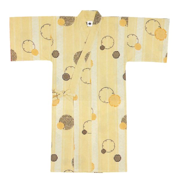 画像2: 【子ども用】旅館用仕立て上がり筒袖浴衣 小・中・大【雪化粧】 (2)