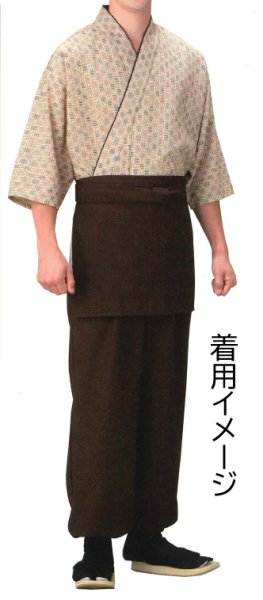 画像3: 和風パンツ【こげ茶】M・L・LL・3L寸 (3)