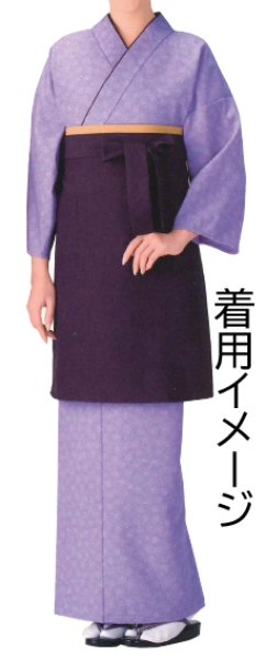 画像4: 和風スカート【鮫桜・菫色】M・L寸 (4)