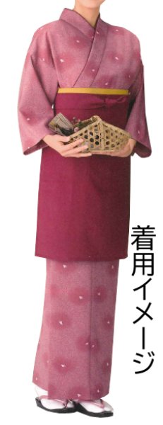 画像4: 作務衣・上着【千鳥・ローズ】M・L寸 (4)