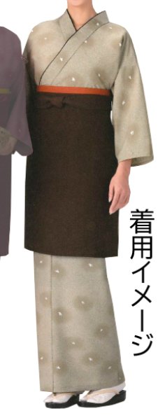 画像4: 和風スカート【千鳥・ベージュ】M・L寸 (4)