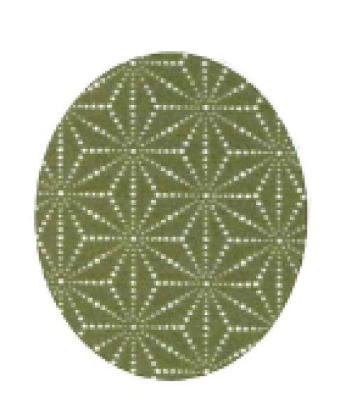 画像2: 作務衣・上着【麻の葉・抹茶】M・L寸 (2)