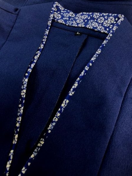 画像2: 茶衣着 上着【紺】M・L寸 (2)