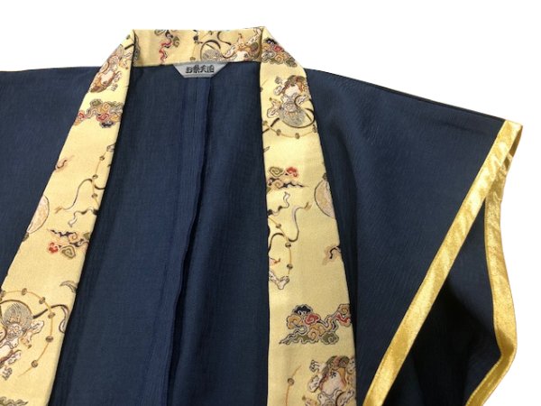 画像3: 陣羽織（丈長）　風神雷神/紺 (3)