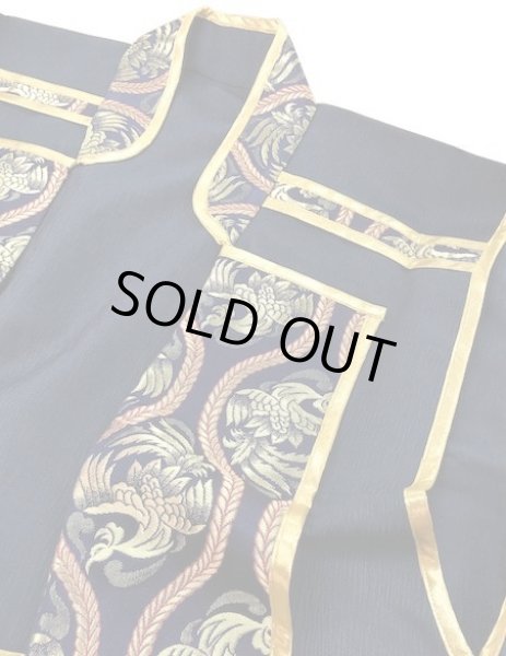 画像2: 単衣陣羽織　立湧に鳳凰（紺地） (2)