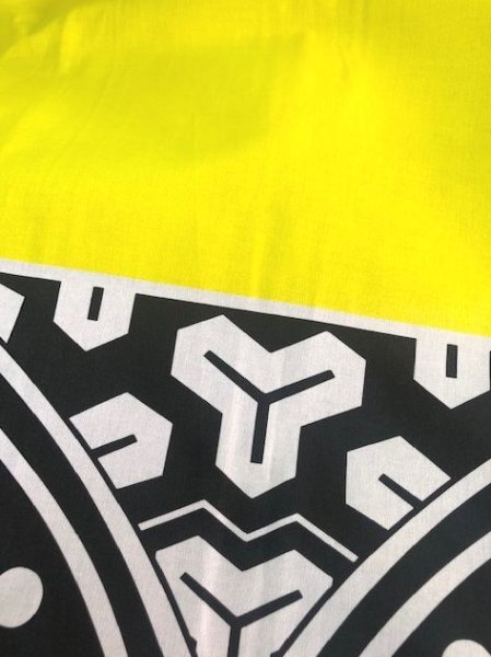 画像2: お祭り法被：半纏帯別売【抽象柄】黄・黒 (2)