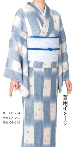 画像3: 【夏用 女仕立】本手染め駒絽着物 銀杏市松【受注生産品】 (3)