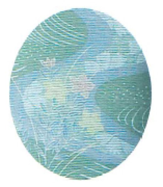 画像3: 【夏用 女仕立】駒絽着物 流水・グリーン【受注生産品】 (3)