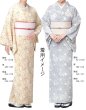 画像2: 【女単衣仕立】着物　花七宝【受注生産品】 (2)