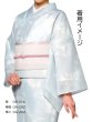 画像2: 【夏用　女仕立】駒絽着物　葡萄・銀色【受注生産品】 (2)