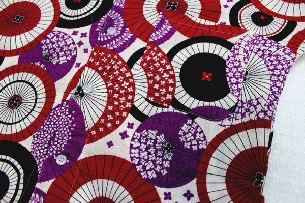 画像6: 鯉口シャツ【和柄尽くし/白地系】大人用 男性女性兼用 白系 (6)