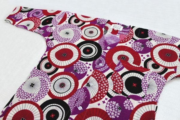 画像4: 鯉口シャツ【和柄尽くし/白地系】大人用 男性女性兼用 白系 (4)