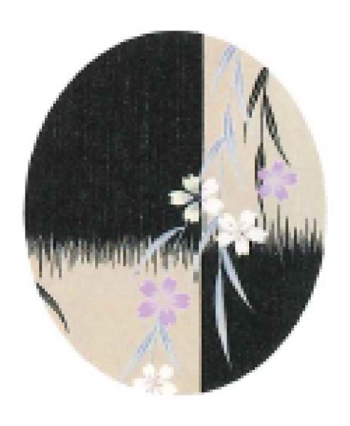 画像2: 作務衣・上着【市松桜・黒】M・L寸 (2)