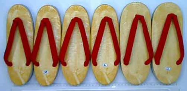 画像5: 草履【スポンジ底・ビニール表】草履 【赤鼻緒】 (5)