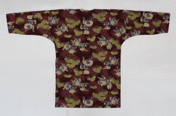 画像4: 鯉口シャツ【獅子松葉/茶系】大人用 男性女性兼用 (4)