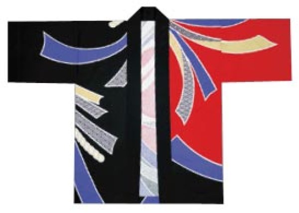 画像2: 子ども用お祭り法被　【束ね熨斗】　赤・黒 (2)