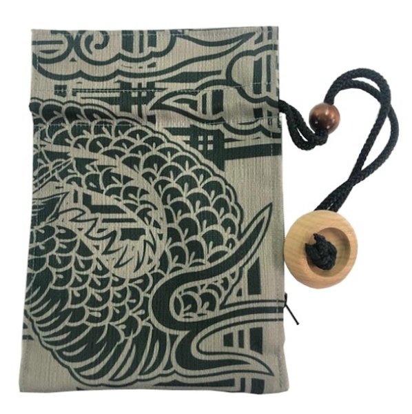 画像7: ファスナー付　ナイアガラ巾着袋　【纏・桜・綱・龍・祭・三つ巴・吉原つなぎ】 (7)