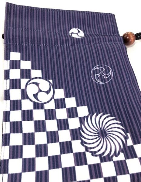 画像3: ファスナー付巾着 【市松・獅子毛・三ッ巴】 (3)