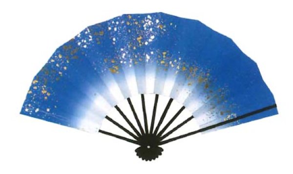 画像2: 舞扇(黒塗骨)9寸5分(約28.8cm) 銀河 舞扇箱なし (2)