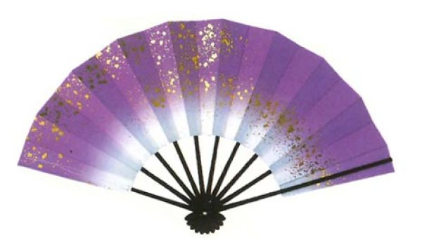 画像5: 舞扇(黒塗骨)9寸5分(約28.8cm) 銀河 舞扇箱なし (5)