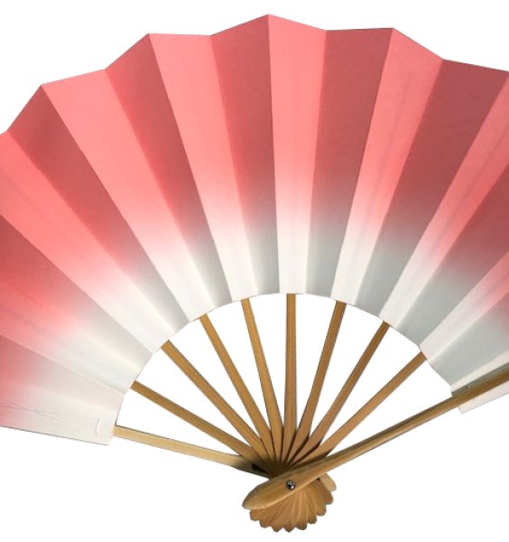 画像6: 舞扇 白竹骨 9寸5分(約28.8cm) あけぼの 扇子箱なし (6)