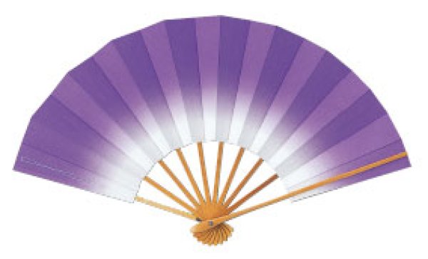 画像3: 舞扇 白竹骨 9寸5分(約28.8cm) あけぼの 扇子箱なし (3)