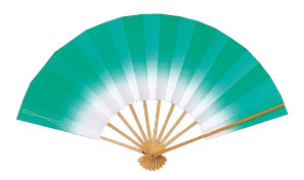 画像7: 舞扇 白竹骨 9寸5分(約28.8cm) あけぼの 扇子箱なし (7)