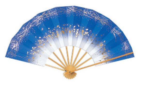 画像12: 舞扇 白竹骨 9寸5分(約28.8cm) 天地小石 扇子箱なし (12)